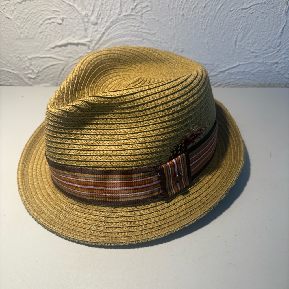 Jaxon Hats Ridley Toyo Straw Trilby Fedora Hat - Size large